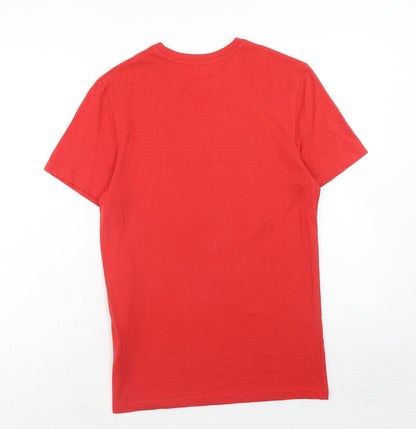 Exodus Mens Red Cotton T-Shirt Size S Round Neck - New York Vikings