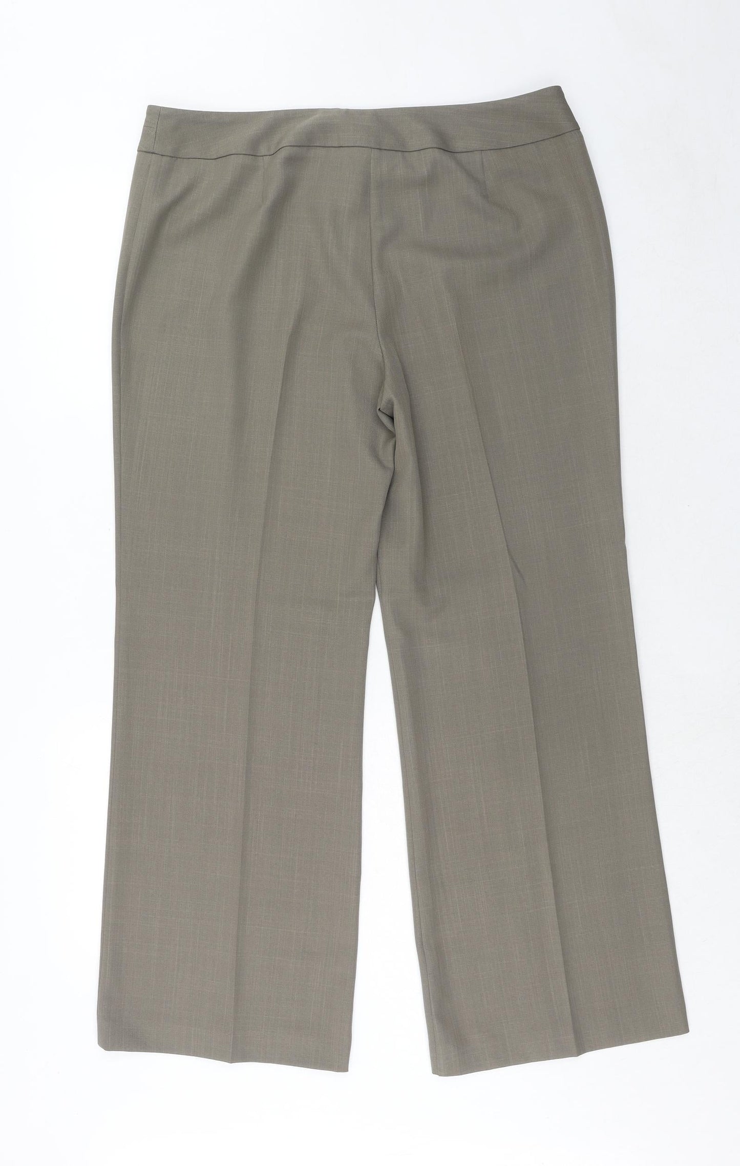 Womens UK Size 16 Marks and Spencer Regular Fit Dress Pants Brown Trousers