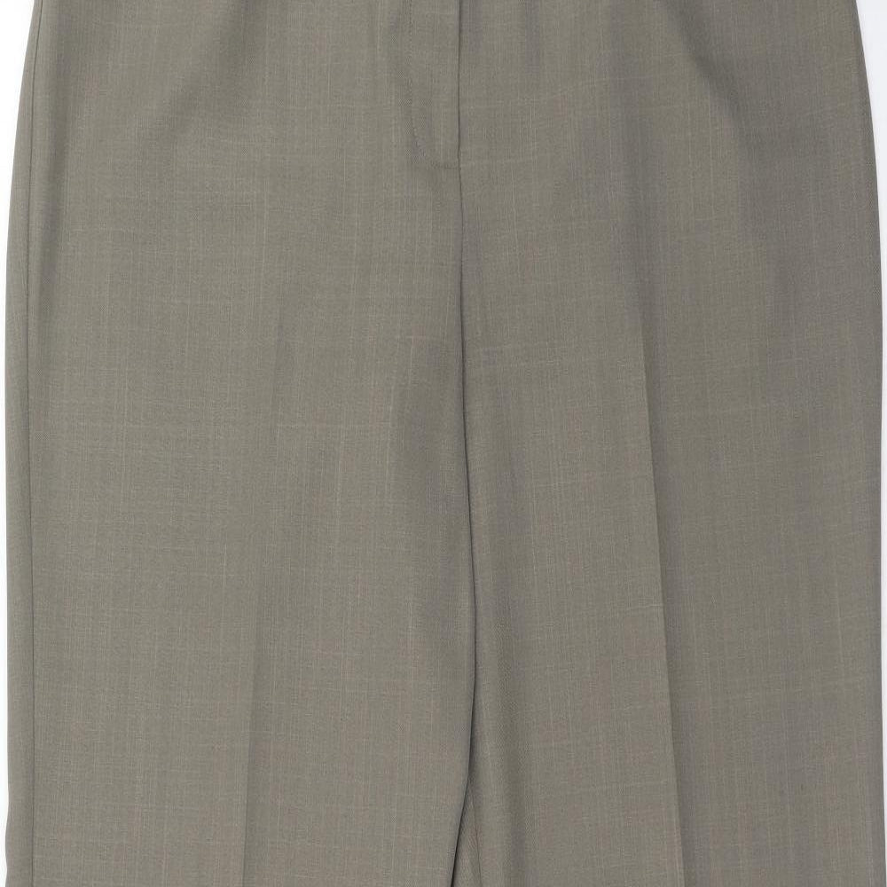 Womens UK Size 16 Marks and Spencer Regular Fit Dress Pants Brown Trousers