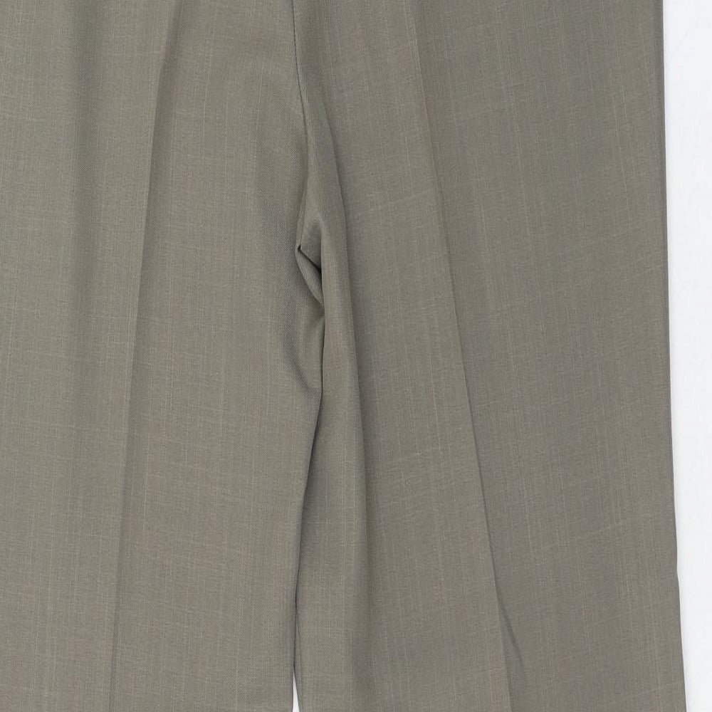 Womens UK Size 16 Marks and Spencer Regular Fit Dress Pants Brown Trousers