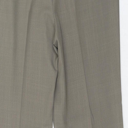 Womens UK Size 16 Marks and Spencer Regular Fit Dress Pants Brown Trousers