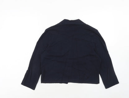 Precis Womens Blue V-Neck Viscose Cardigan Jumper Size S