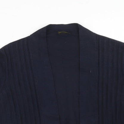 Precis Womens Blue V-Neck Viscose Cardigan Jumper Size S