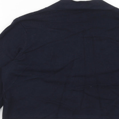 Precis Womens Blue V-Neck Viscose Cardigan Jumper Size S