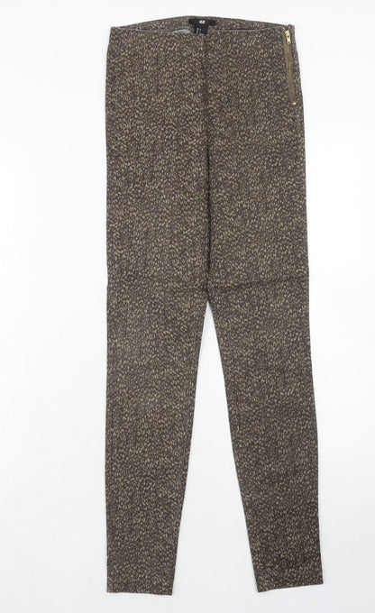 Womens UK Size 6 H&M Regular Fit  Brown Trousers