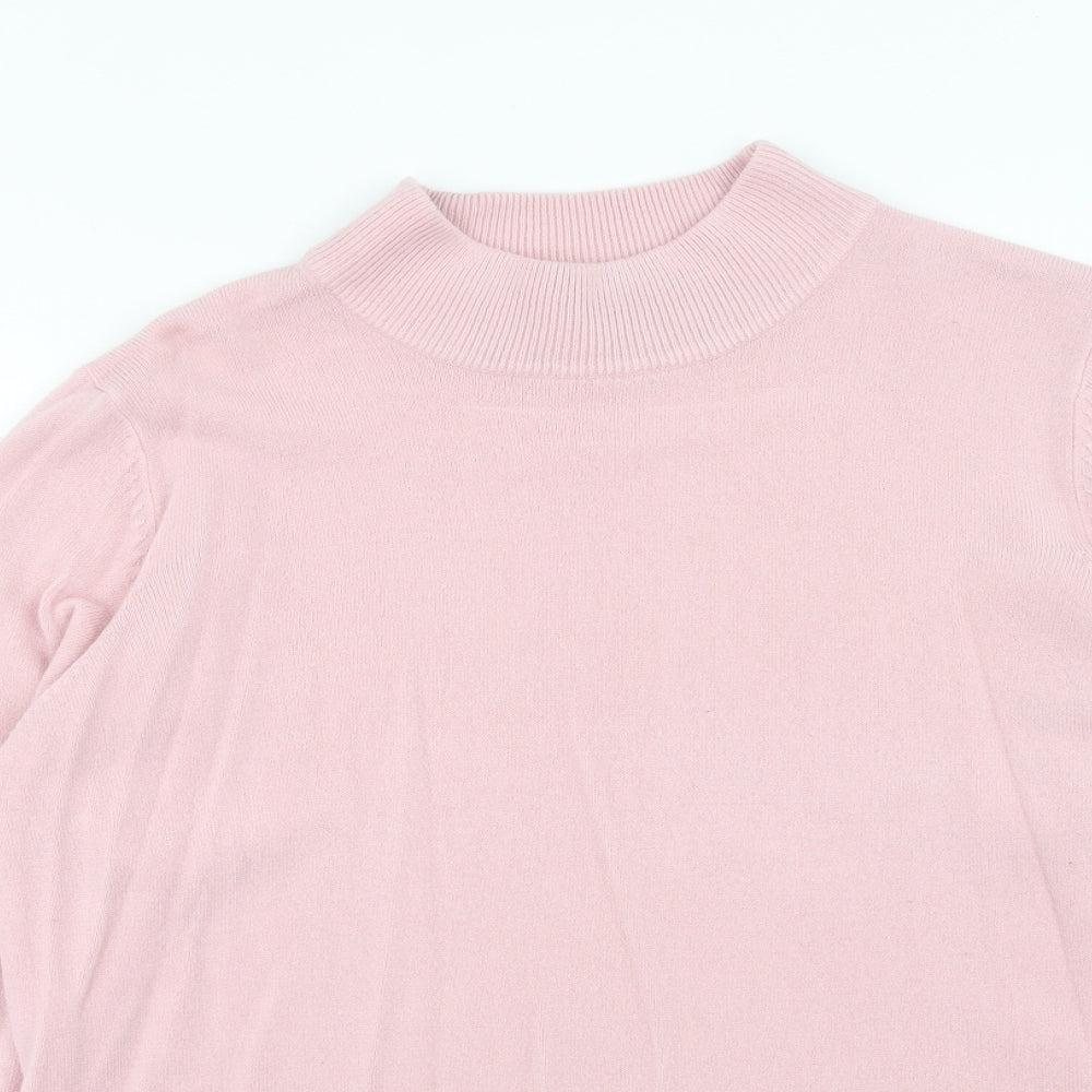 Womens UK Size 18 Pure & Natural Pink Pullover Jumper