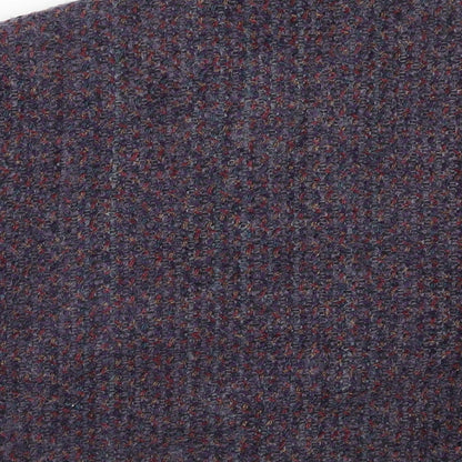 Requirements Womens Purple Geometric Jacket Size L Button