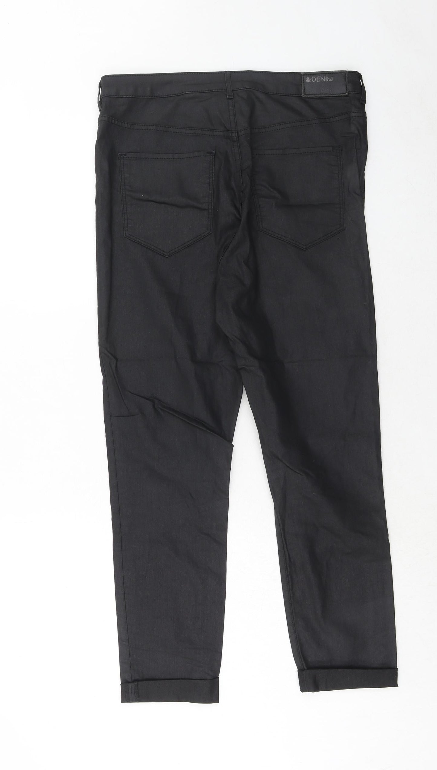 Womens UK Size 30 in H&M Regular Fit  Black Trousers