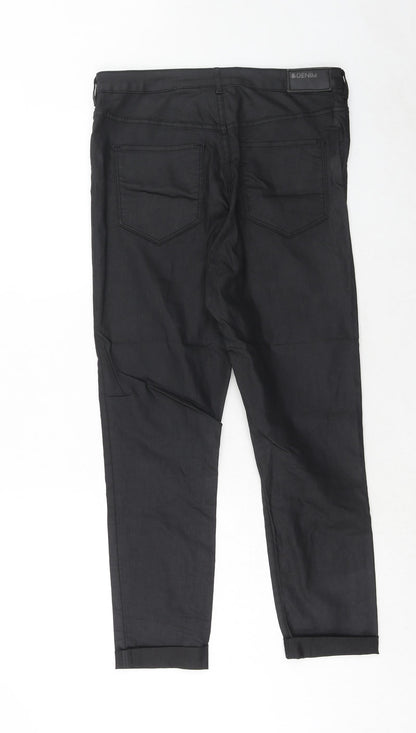Womens UK Size 30 in H&M Regular Fit  Black Trousers