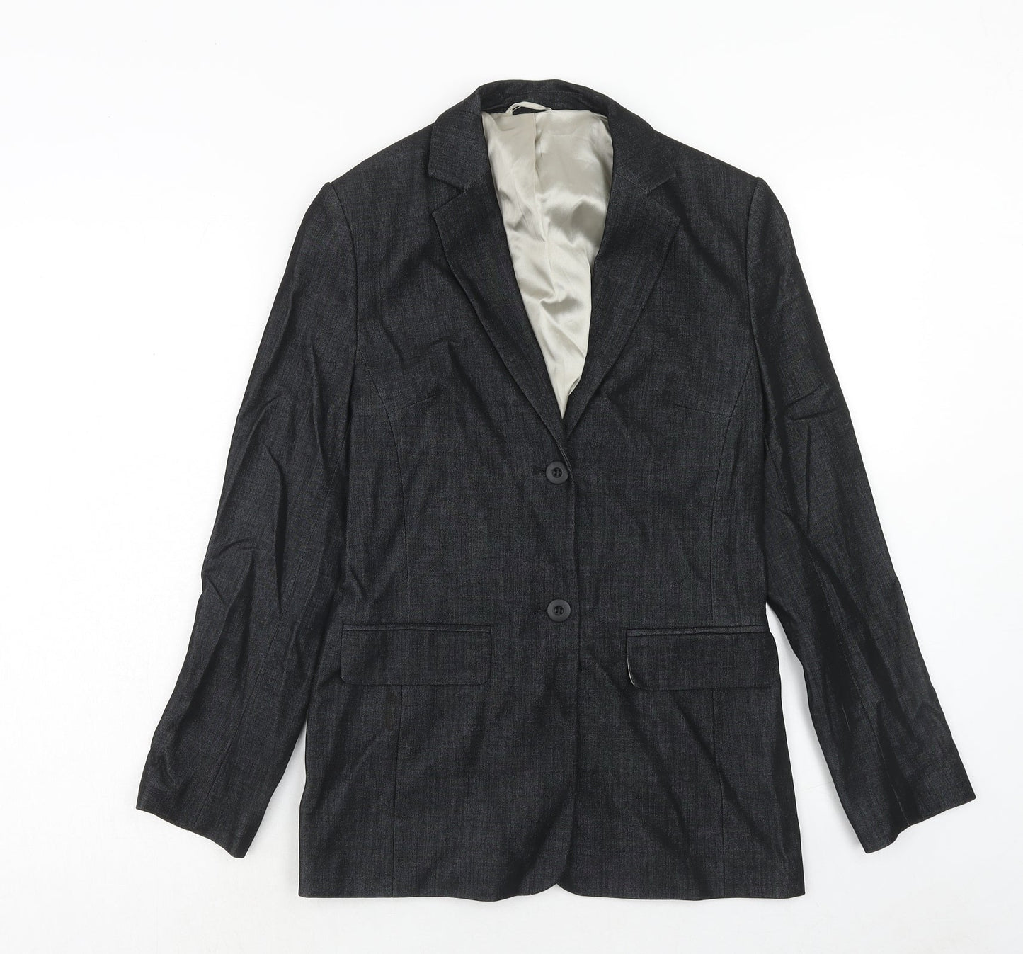 Principles Womens Grey Wool Jacket Suit Jacket Size 8