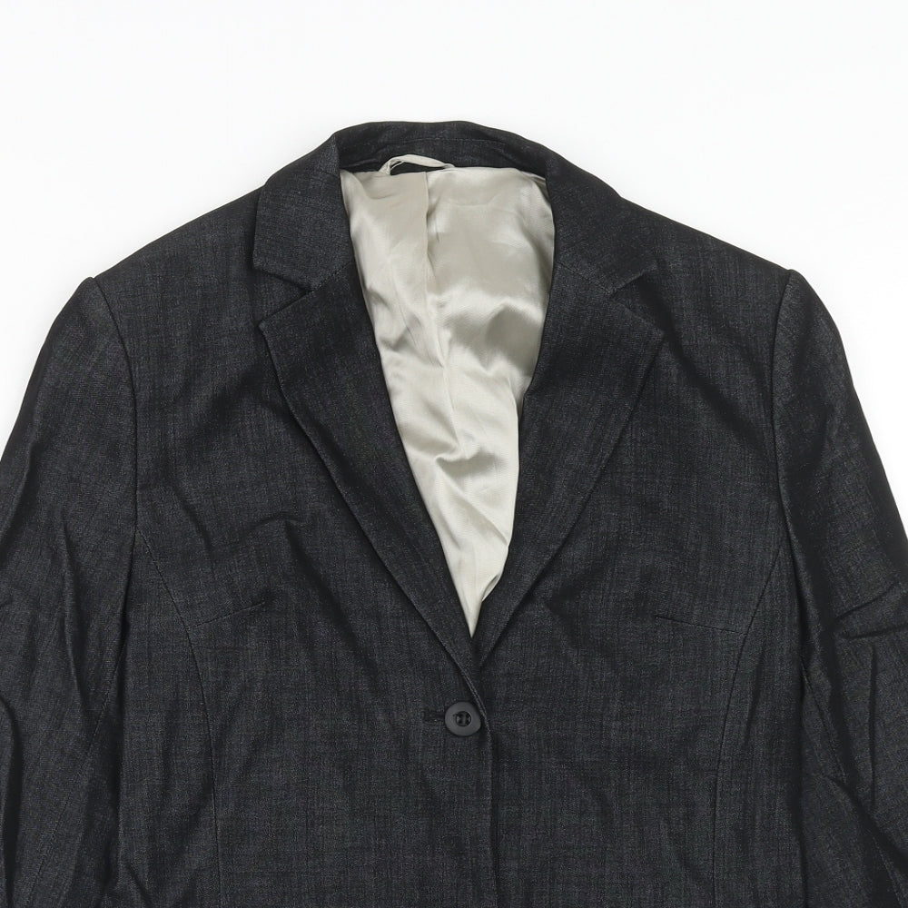 Principles Womens Grey Wool Jacket Suit Jacket Size 8