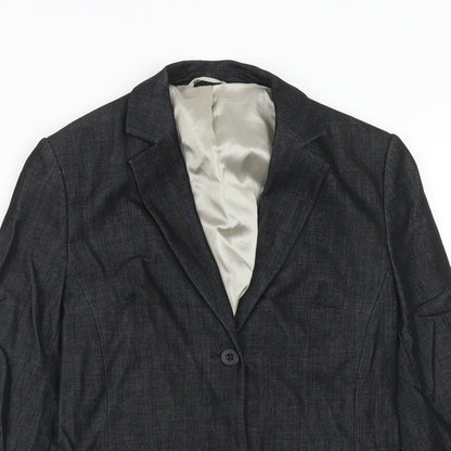 Principles Womens Grey Wool Jacket Suit Jacket Size 8