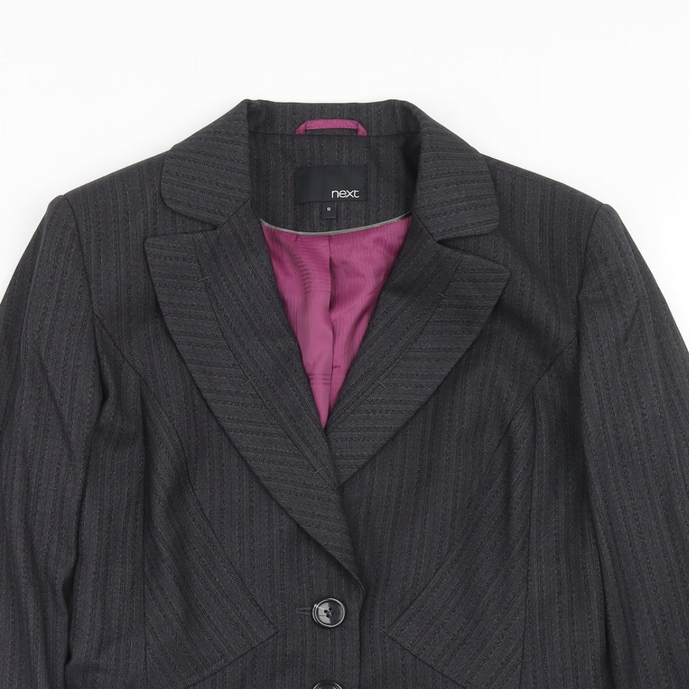 NEXT Womens Grey Polyester Jacket Blazer Size 12