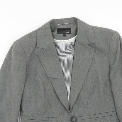 NEXT Womens Grey Polyester Jacket Blazer Size 12