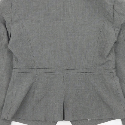NEXT Womens Grey Polyester Jacket Blazer Size 12