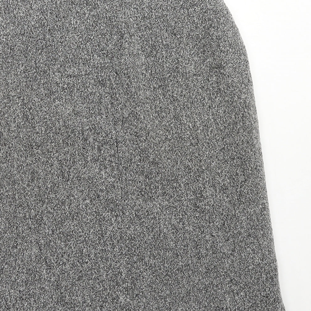 Precis Womens Grey Viscose A-Line Skirt Size 10 Zip