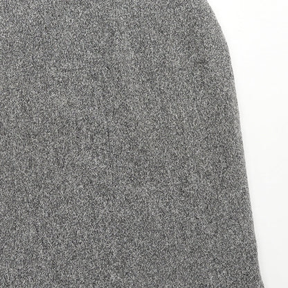 Precis Womens Grey Viscose A-Line Skirt Size 10 Zip