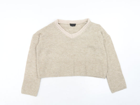 Womens UK Size 8 Topshop Brown Pullover Jumper