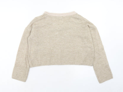 Womens UK Size 8 Topshop Brown Pullover Jumper