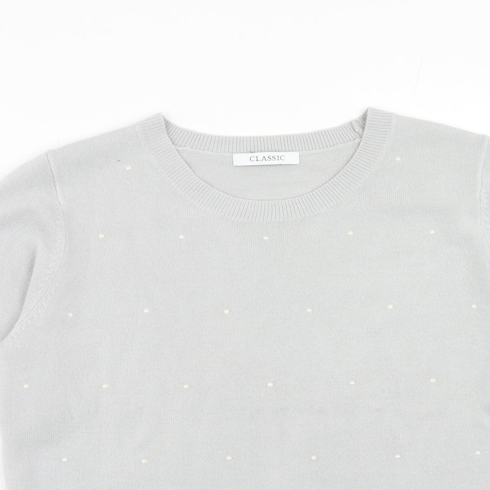 Womens UK Size 12 Marks and Spencer Grey Pullover Jumper