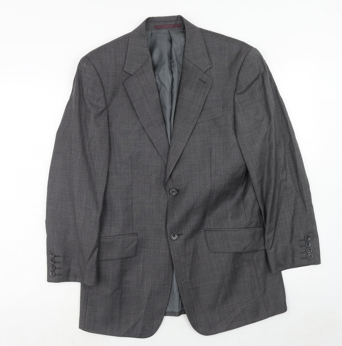 Felina Mens Grey Wool Jacket Suit Jacket Size 36 Regular