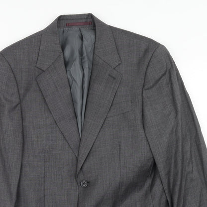 Felina Mens Grey Wool Jacket Suit Jacket Size 36 Regular