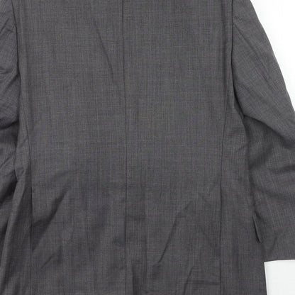 Felina Mens Grey Wool Jacket Suit Jacket Size 36 Regular