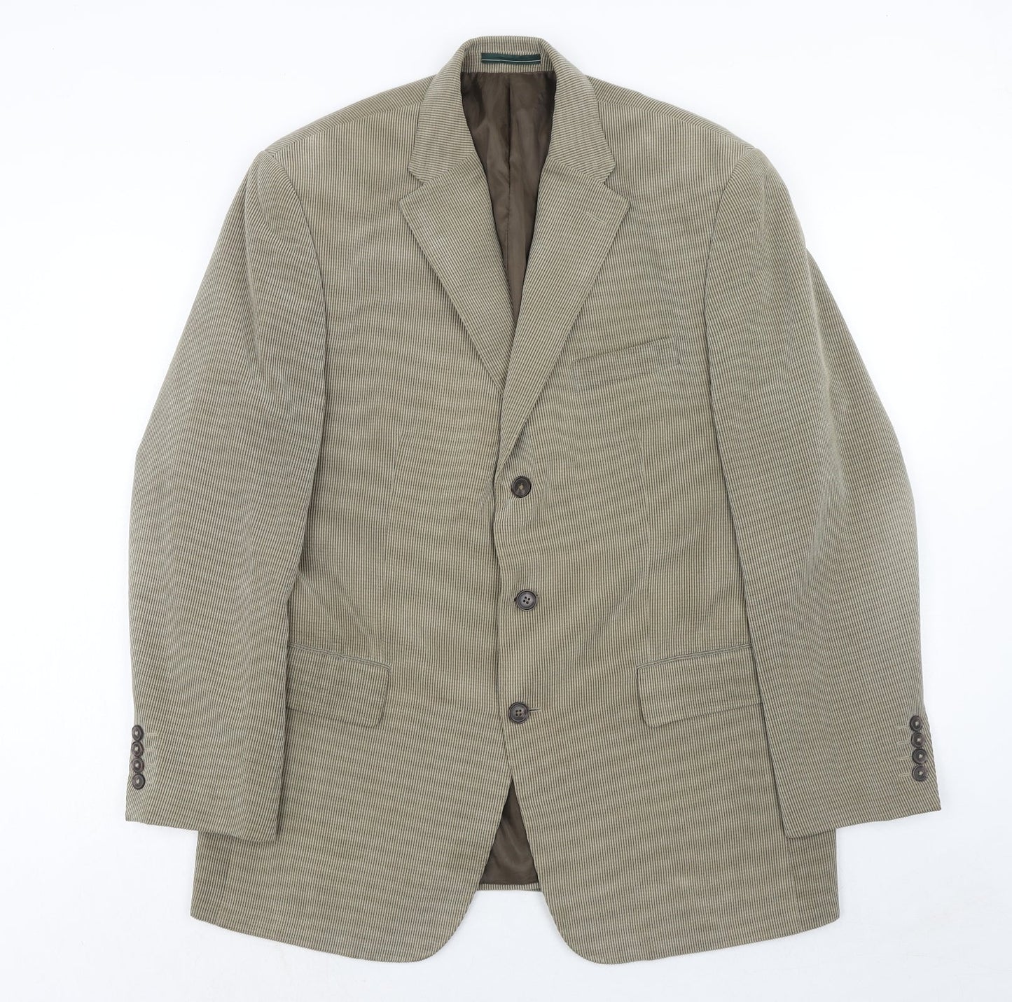 Mens UK Size 42 Greenwoods Regular Beige Suit Jacket
