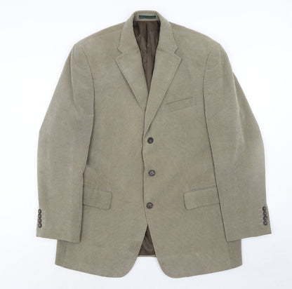 Mens UK Size 42 Greenwoods Regular Beige Suit Jacket