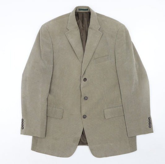 Mens UK Size 42 Greenwoods Regular Beige Suit Jacket
