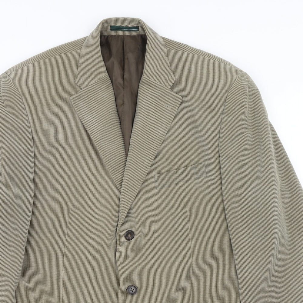 Mens UK Size 42 Greenwoods Regular Beige Suit Jacket