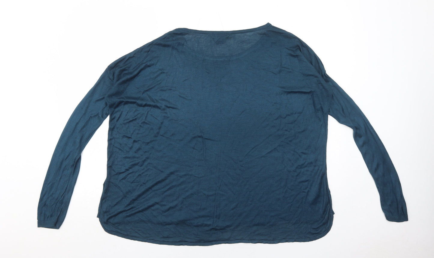 Womens UK Size M H&M Blue Pullover Jumper