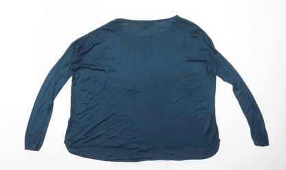 Womens UK Size M H&M Blue Pullover Jumper