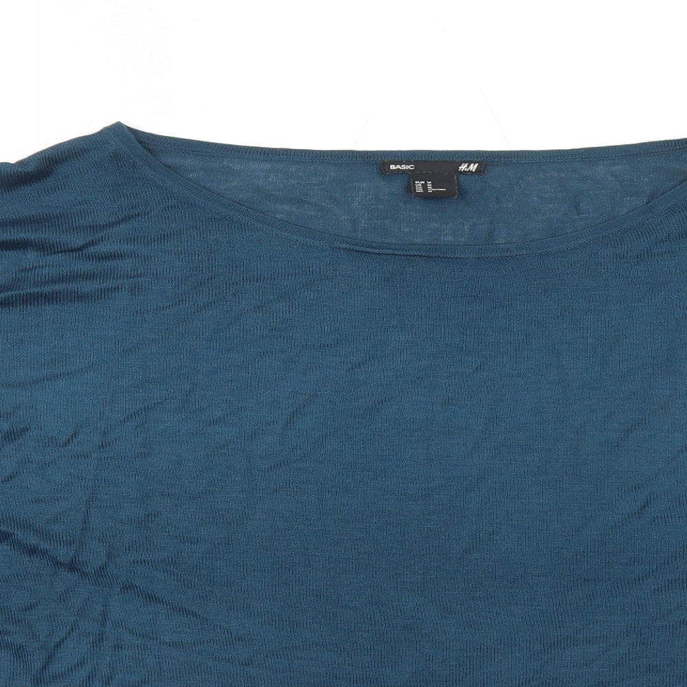 Womens UK Size M H&M Blue Pullover Jumper