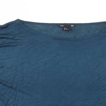 Womens UK Size M H&M Blue Pullover Jumper