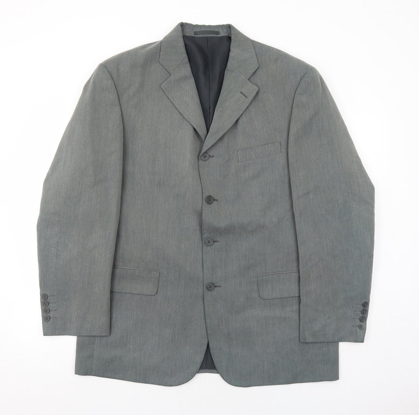 Sensitivo Mens Grey Polyester Jacket Suit Jacket Size 44 Regular