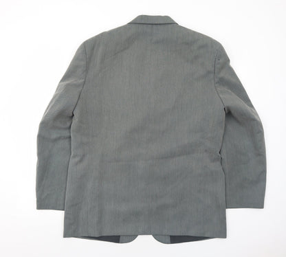 Sensitivo Mens Grey Polyester Jacket Suit Jacket Size 44 Regular