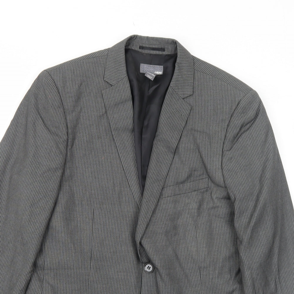 Mens UK Size 40 H&M Regular Grey Suit Jacket