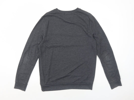 Topman Mens Grey Polyester Pullover Sweatshirt Size S - Music Takes Over