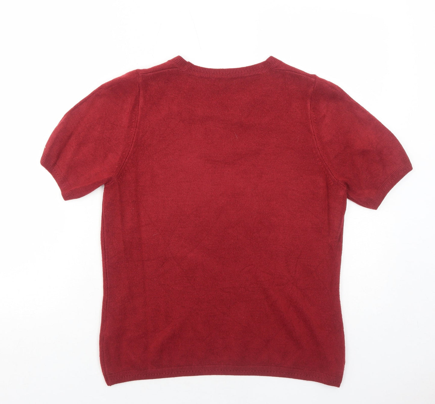 Womens UK Size 12 Marks and Spencer Red Pullover Jumper