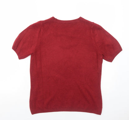Womens UK Size 12 Marks and Spencer Red Pullover Jumper