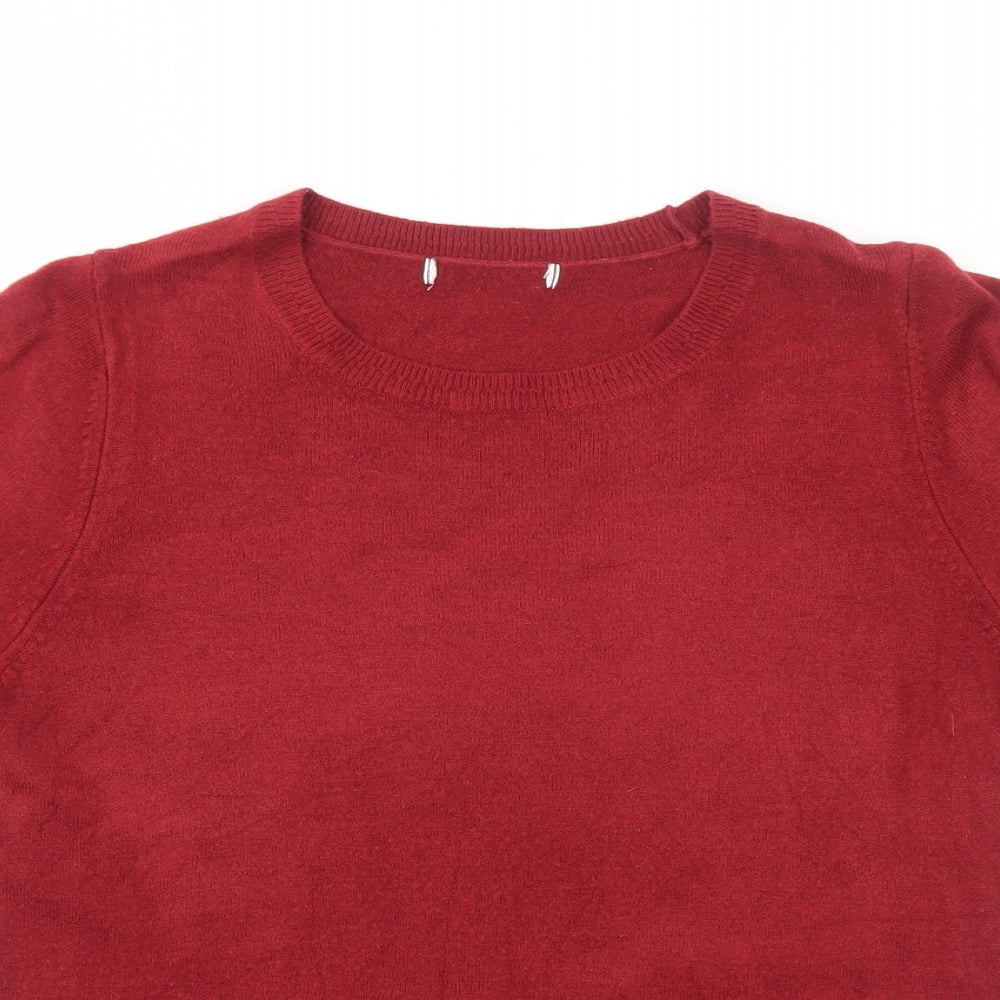 Womens UK Size 12 Marks and Spencer Red Pullover Jumper
