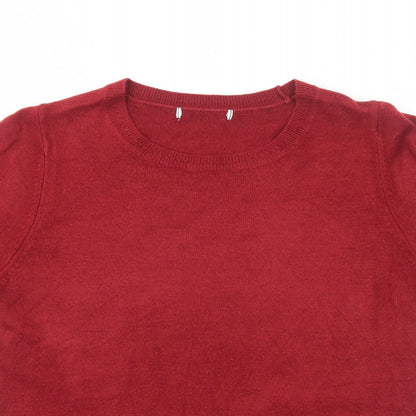 Womens UK Size 12 Marks and Spencer Red Pullover Jumper