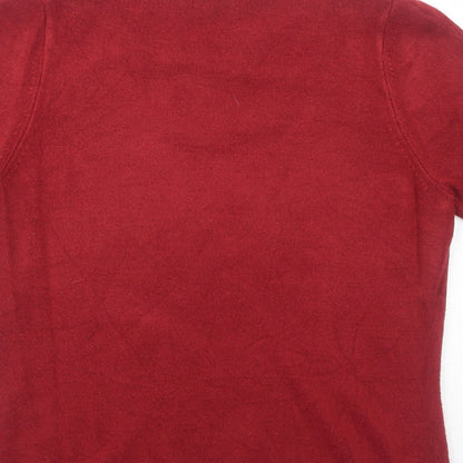 Womens UK Size 12 Marks and Spencer Red Pullover Jumper