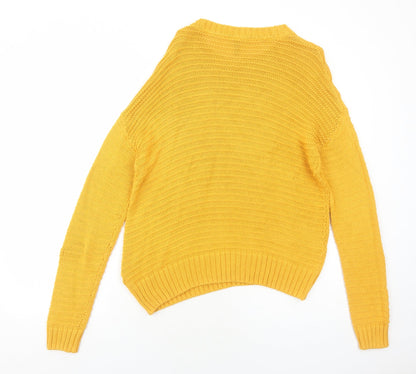 Womens UK Size S H&M Yellow Pullover Jumper