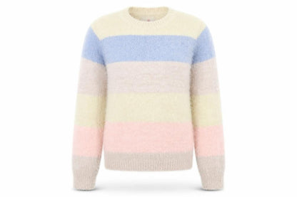 Feva Diva Girls Multicoloured Round Neck Striped Nylon Pullover Jumper Size 13 Years Pullover
