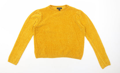 Womens UK Size M QED London Yellow Pullover Jumper