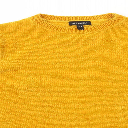 Womens UK Size M QED London Yellow Pullover Jumper