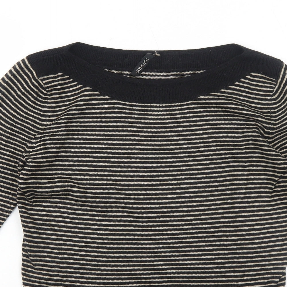 Womens UK Size 8 Topshop Black Pullover Jumper