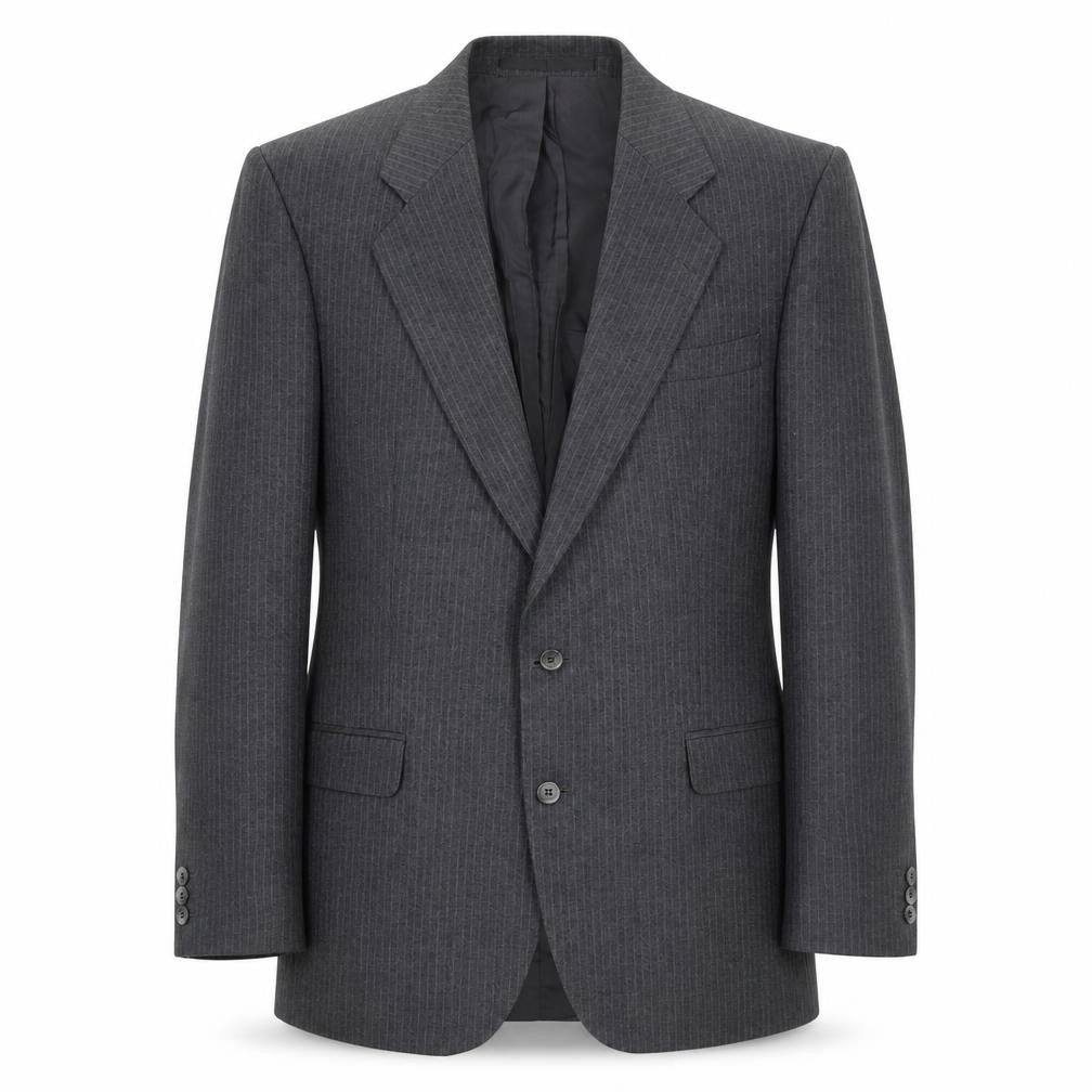 Mens UK Size 42 Pin Stripe Regular Grey Suit Jacket